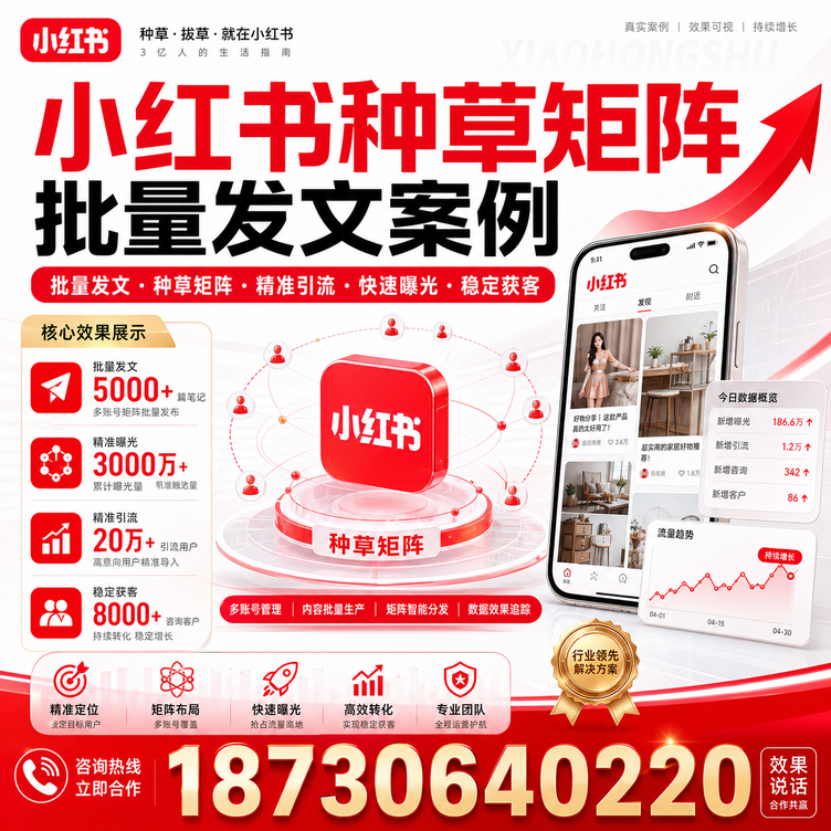 阜新小红书种草矩阵批量发文案例